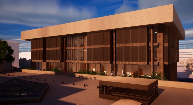 students and a professor stand in a stream while creating an ecosystem for bluehead chubs to thrive