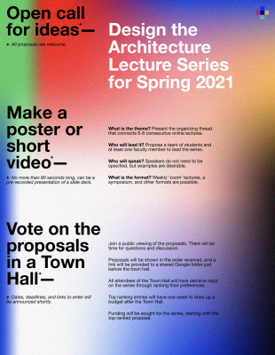 Design the Architecture Lecture Series for Spring 2021