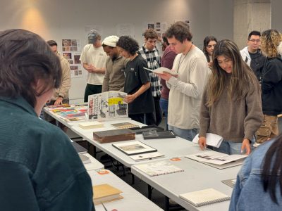 Fifth-Year Students View Thesis Books