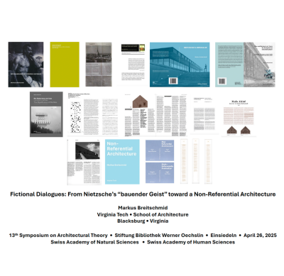 Markus Breitschmid Invited to Present at 13th Colloquium on Architectural Theory