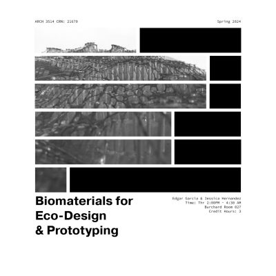 Biomaterials for Eco-Design & Prototyping focuses on exploring alternative design processes using biomaterials to reduce the environmental impact caused by widespread plastic usage. Its objective is to implement unconventional practices that strike a balance between industry and the environment, rejuvenating ecosystems, and habitats through bioplastic production. Simultaneously, it aims to educate students in alternative design technologies that promote the use of renewable sources.