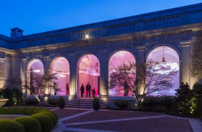 The Smithsonian's Freer Gallery, Interactive Audio-Visual Lantern Field, Location: Washington DC, Architect: Aki Ishida Architect with Virginia Tech School of Architecture + Design and Institute for Creativity, Arts, and Technology