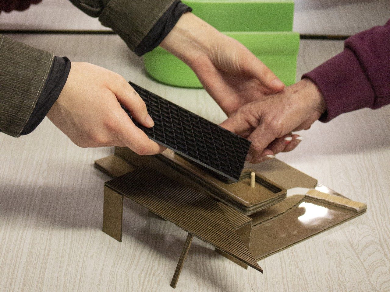 The AI-Accessibility project brings together faculty and student researchers from architecture, computer science, human sciences, and marketing, to design and test new building technologies which aim to maximize the functionality of artificially intelligent navigation aids for individuals with disability. 
